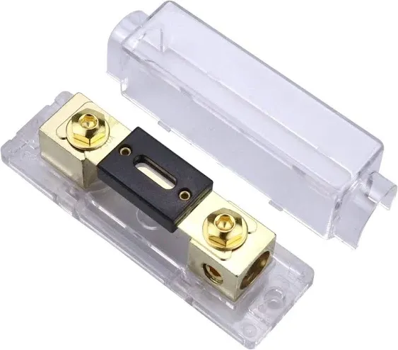 ZOOKOTO 0/2/4 Gauge AWG ANL Fuse Block 300A Inline ANL Fuse Holder with 300 Amp ANL Fuses for Car Audio Amplifier (2 Pack)