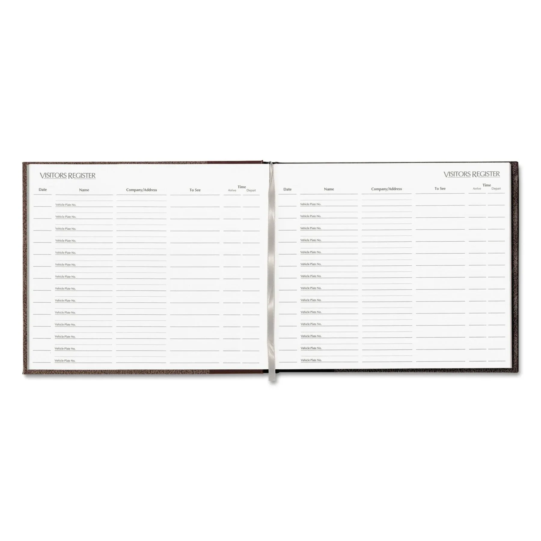 Hardcover Visitor Register Book, Burgundy Cover, 9.78 X 8.5 Sheets, 128 Sheets/book