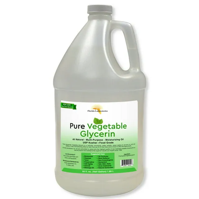 Half Gallon (64 oz) Vegetable Glycerine USP VG Kosher 99.9% Pure Food Grade