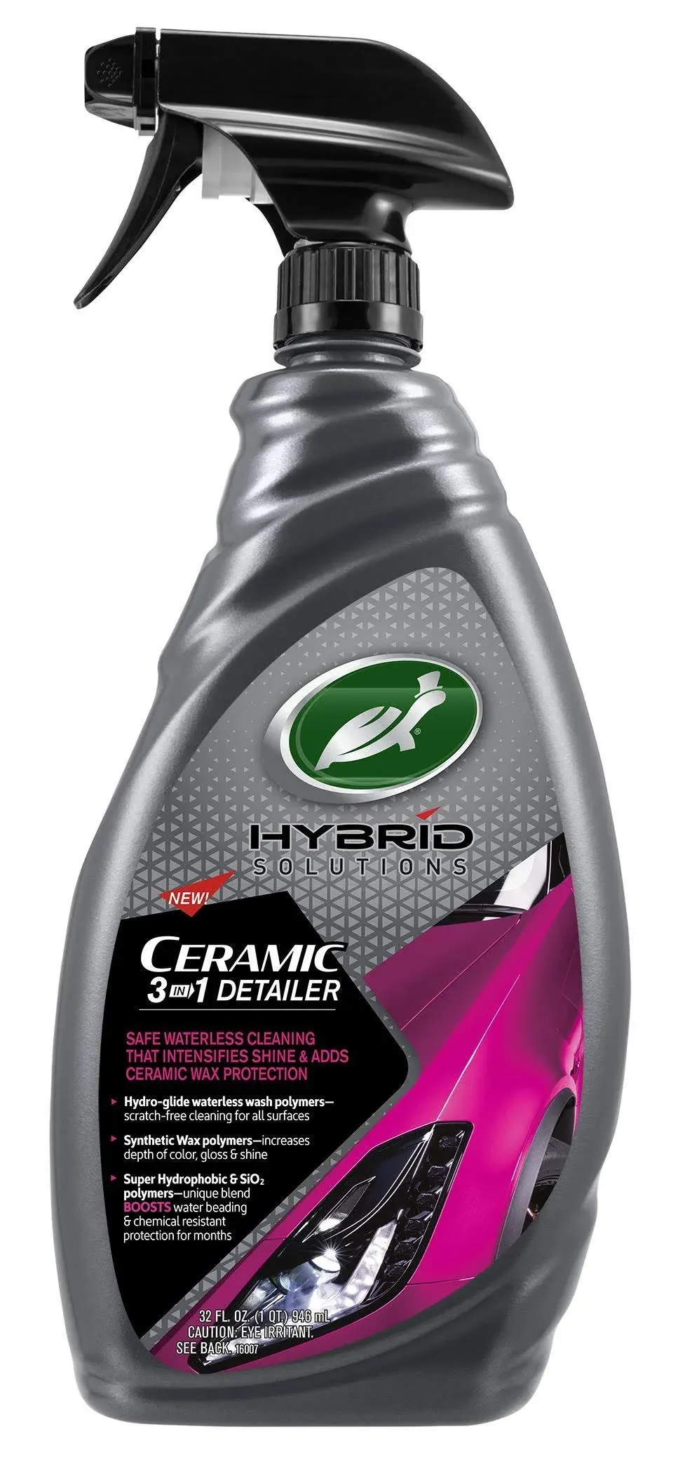 Turtle Wax 53413 Hybrid Solutions Ceramic 3-In-1 Detailer 32oz Case of 6 Bottles