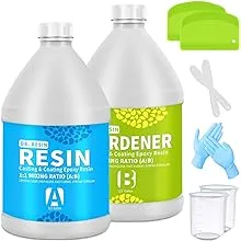 DR. RESIN Crystal Clear 1 Gallon Epoxy Resin, No Yellowing, Self-Leveling, Bubble Free Resin Kit for Jewelry Tabletop Tumbler DIY Craft