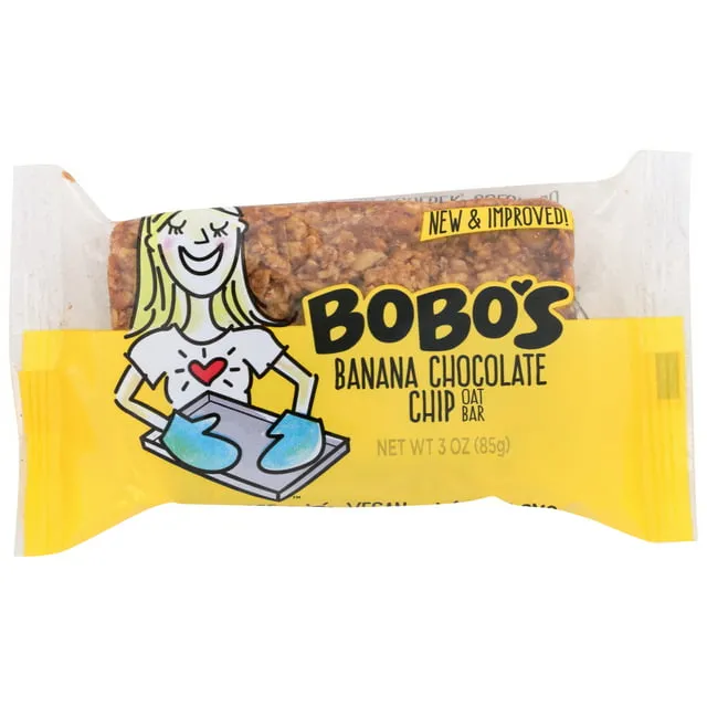 Bobo's Oat Bars, Banana Chocolate Chip - 12 pack, 3 oz oat bars