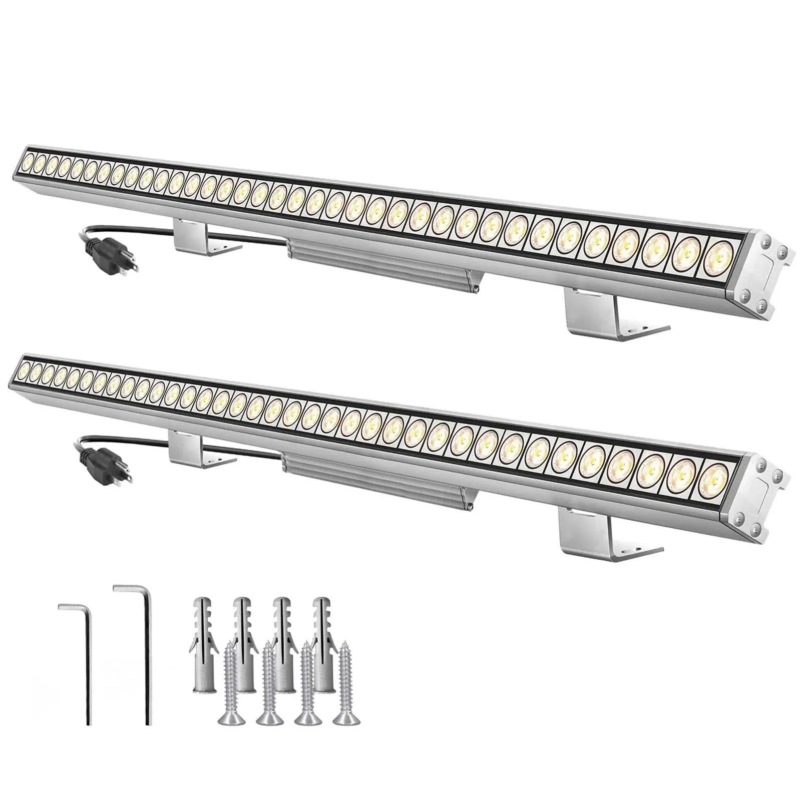 Led Wall Washer Light, 72w 3500k Daylight White Wall Led Lights 3.2ft 3850lm, IP67 Waterproof Led Wall Washer Light Bar for Church Landscape Yard Garden Building Lighting Projects (2 Pack)