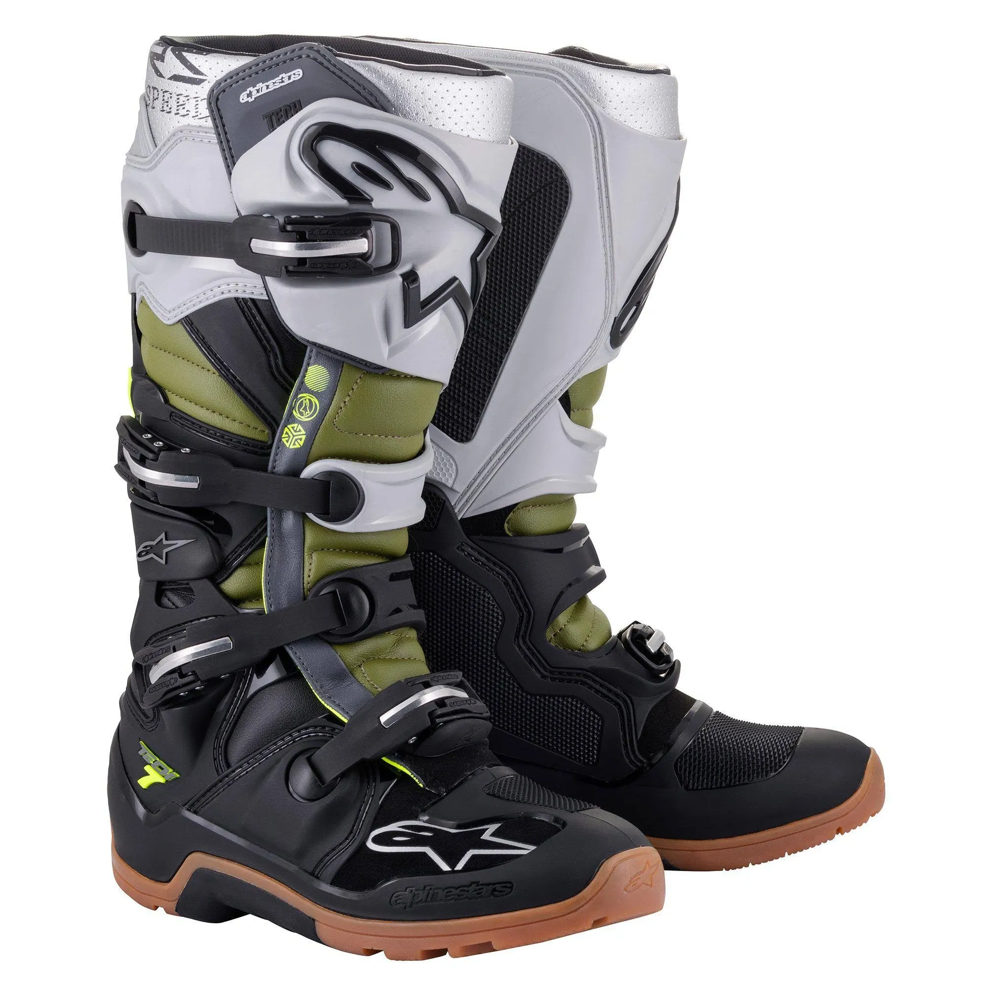 Alpinestars Tech 7 Enduro Boots 13 / Black/Silver/Green