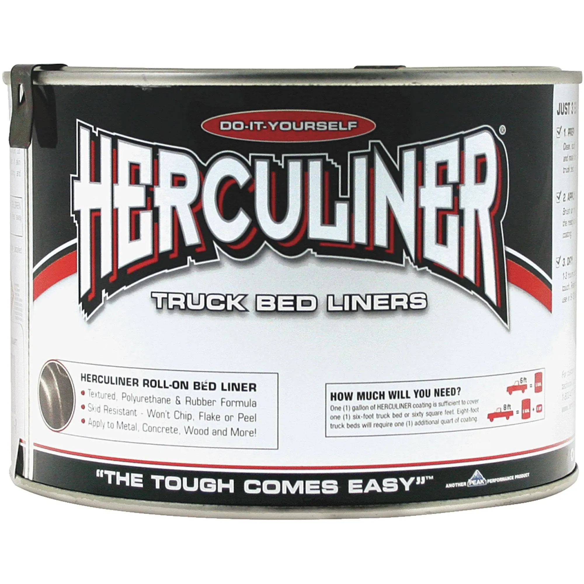 Revestimiento Para Caja De Camion Herculiner, Negro, 1 Cuarto De Galon