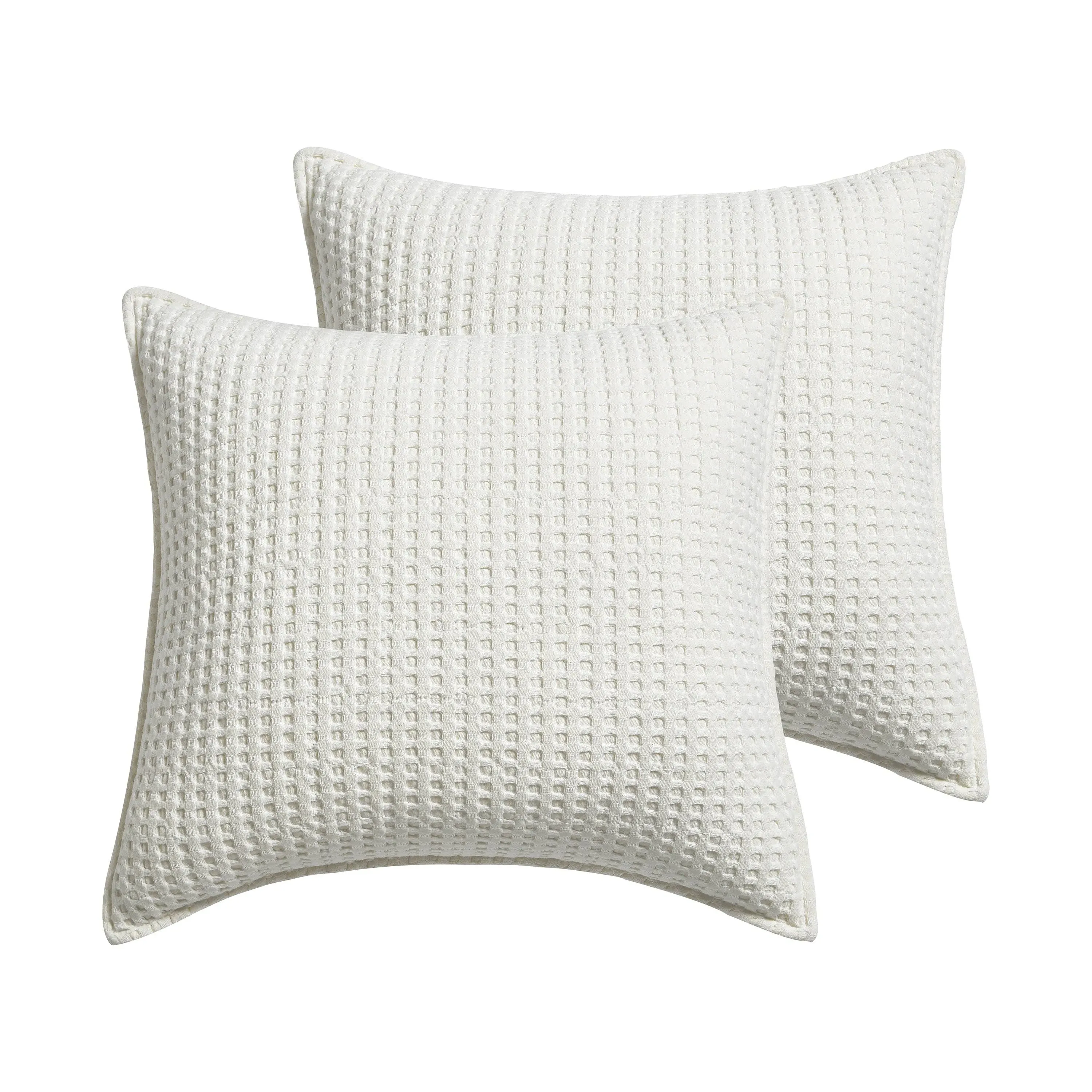 Mills Waffle Cream Euro Sham Set of 2 - Levtex Home