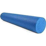 CanDo Blue PE Foam Rollers for Fitness, Exercise Muscle Restoration, Massage Therapy, Sport Recovery and Physical Therapy for Homes, Clinics, and Gyms 6" x 36" Round