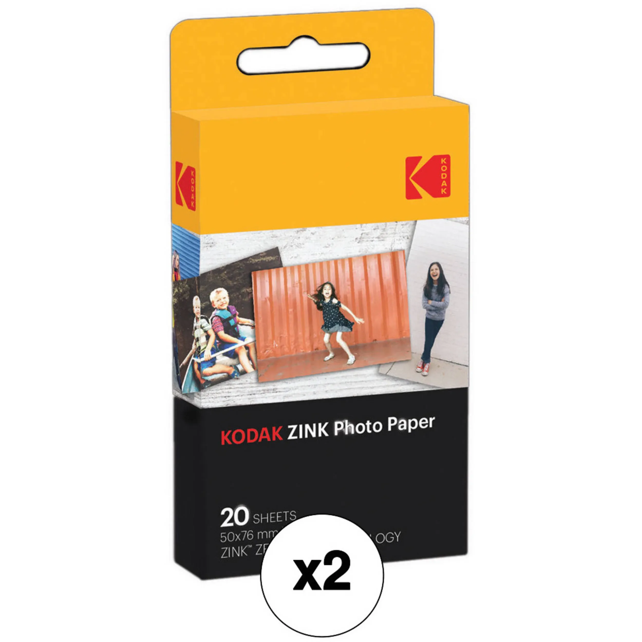 Kodak 2"x3" Premium Zink Photo Paper (100 Sheets) Compatible with Kodak PRINTOMATIC, Kodak Smile and Step Cameras and Printers(Packaging May Vary)