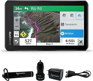 Garmin Zumo XT, All-Terrain Motorcycle GPS Navigation, 5.5-in Ultrabright and Rain-Resistant Display with Wearable4U Power Pack Bundle