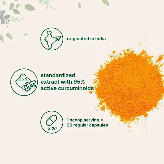 BULKSUPPLEMENTS.COM Turmeric Extract Powder - Curcumin Supplements 1000mg, Turmeric Curcumin Powder, Turmeric Powder - Turmeric Root Powder, Gluten Free, 1000mg per Serving, 250g (8.8 oz)