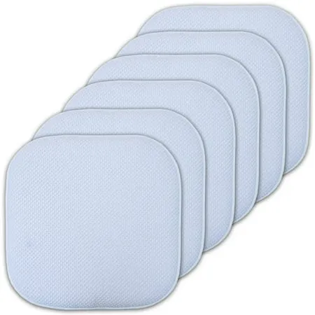 Memory Foam Honeycomb Non-Slip Back Chair/Seat 16 x 16 Cushion Pad 6 Pack