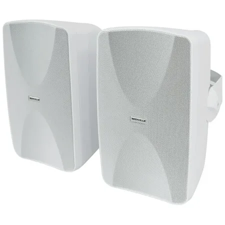 Rockville 2 WET-6525W 6.5" 70V Commercial Indoor/Outdoor Wall Speakers in White