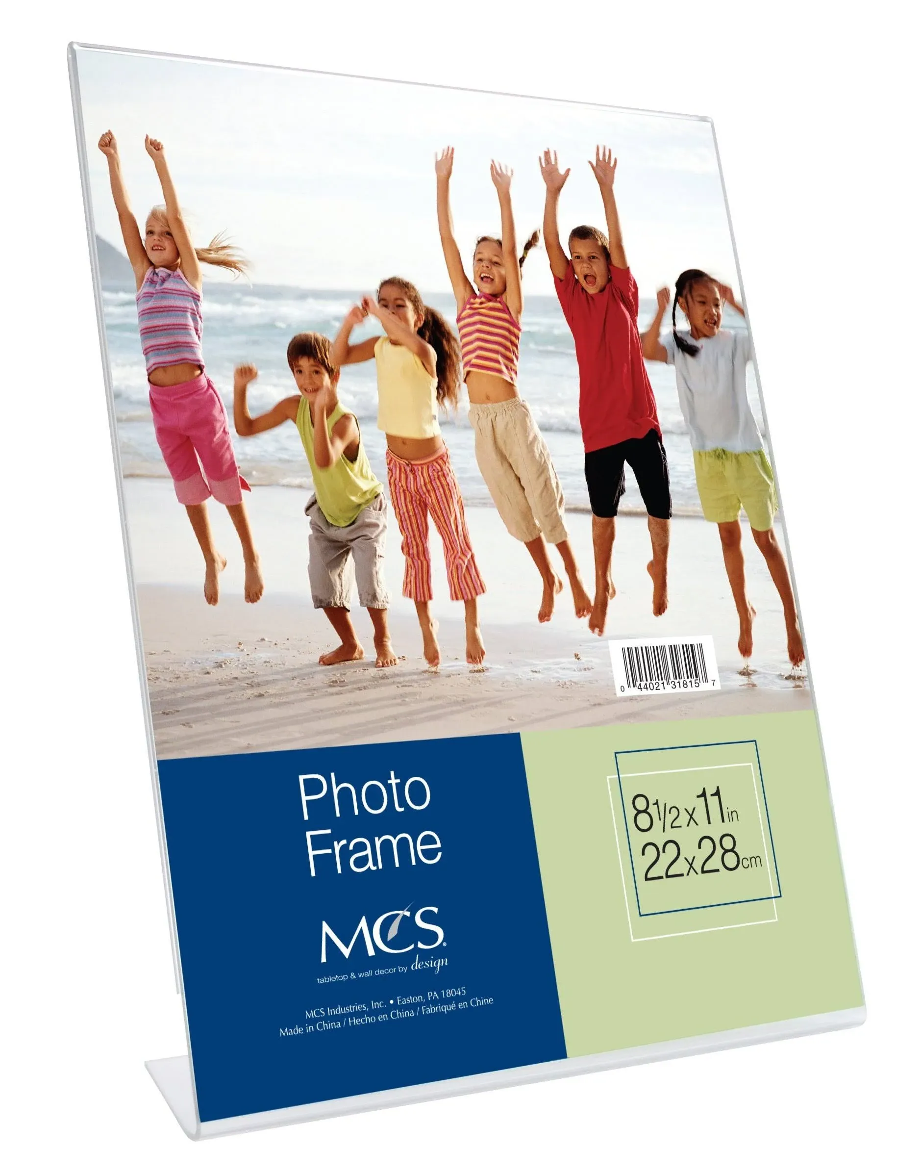 MCS 8.5x11 Inch Bent Acrylic Picture Frame, Vertical (31815)