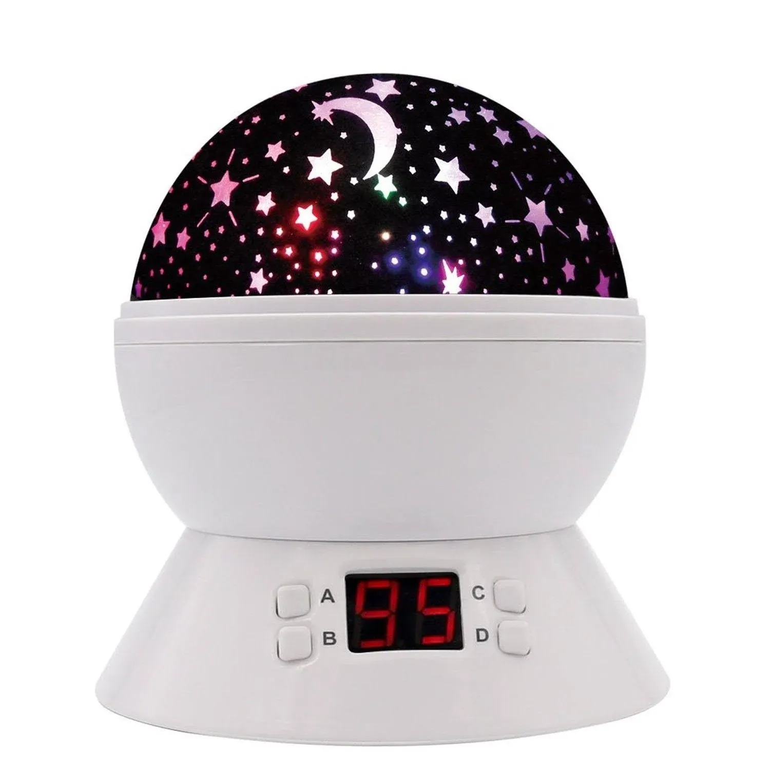  Star Night Light Projector for Kids with Timer - Glow in The Dark Stars White