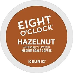 Eight O'Clock Coffee Hazelnut, Single Serve Coffee K-Cup Pod, 24 Count (Pack of 4)