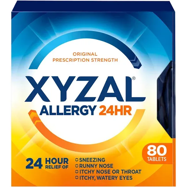 Xyzal 24hr Allergy Relief Antihistamine Tablets - 80 count