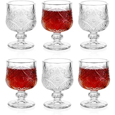 Soopiiso Cordial Glasses,1.7oz/50ml,Shot Glasses Set of 8,shot glasses with stem/tequila shot glasses/Sherry glasses