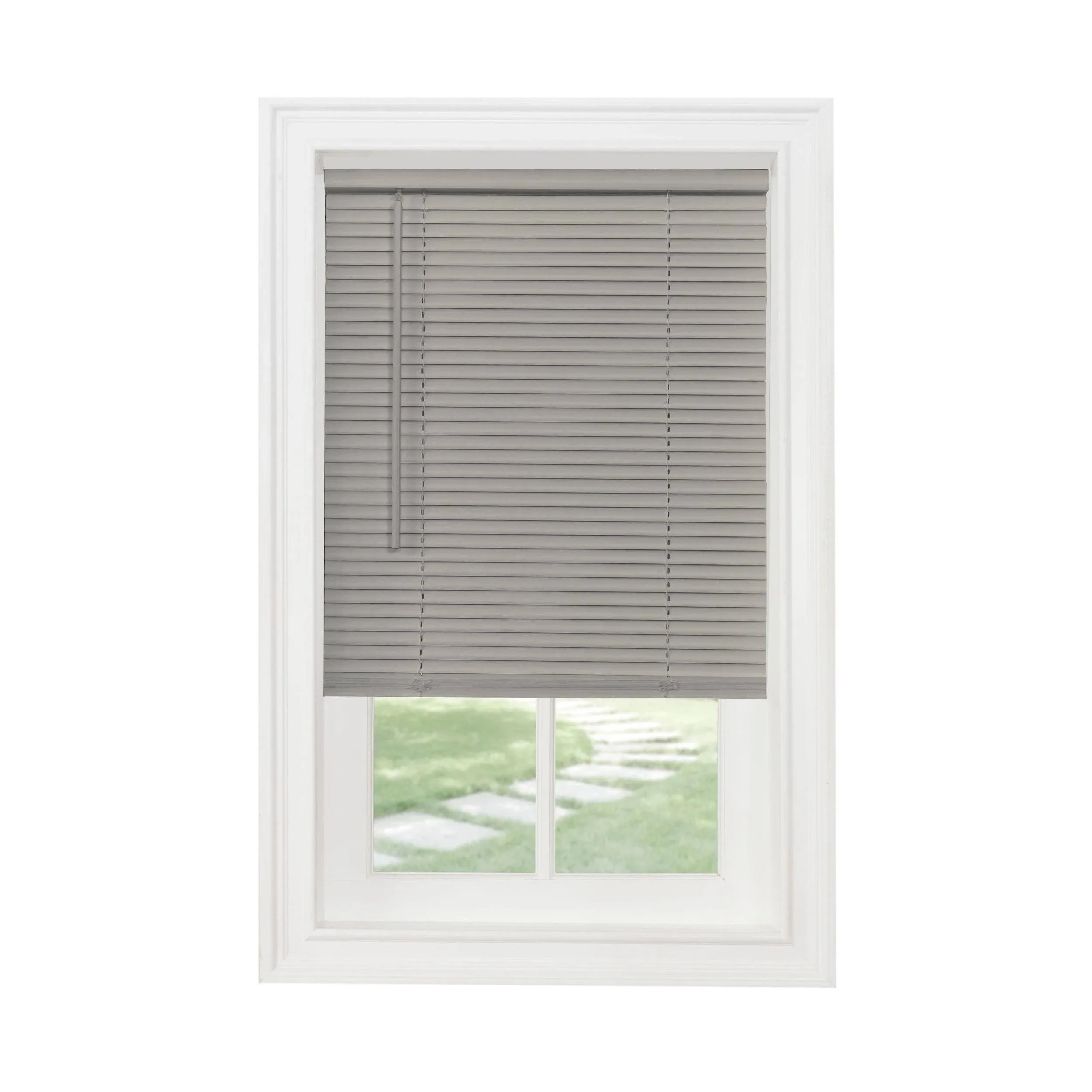 Cordless GII Morningstar 1&#034; Light Filtering Mini Blind 23x64 - Grey