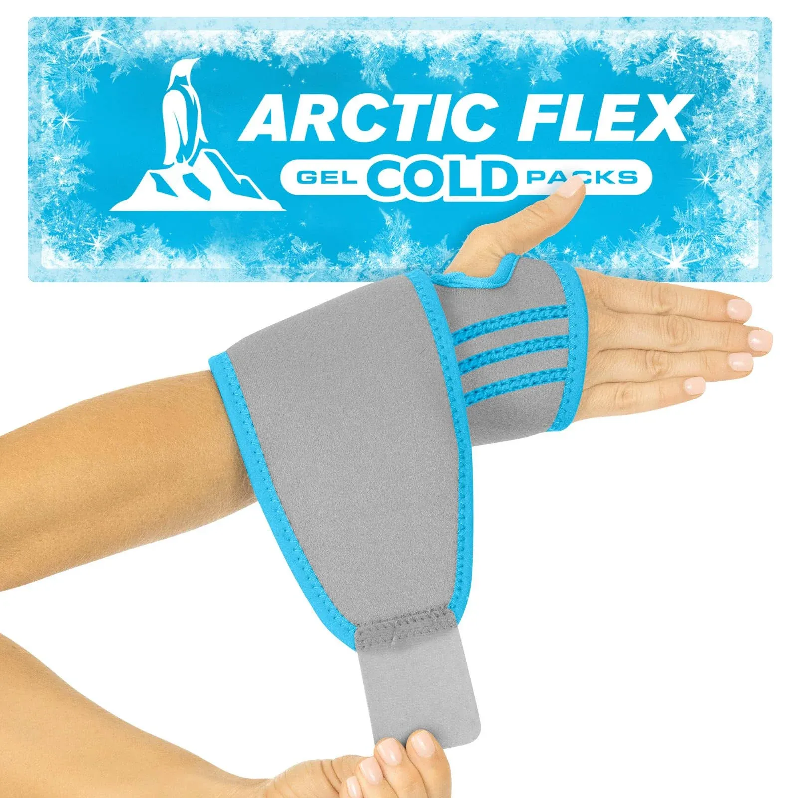 Arctic Flex Wrist Ice Pack, Hot & Cold Therapy Gel Compression Hand Support