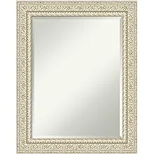 Fair Baroque Cream 24-Inch Bathroom Wall Mirror