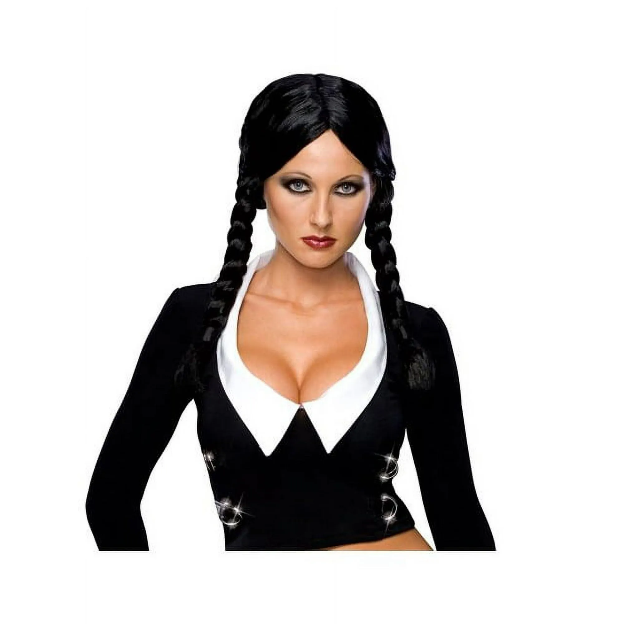 Addams Adult Family Deluxe Wednesday Wig