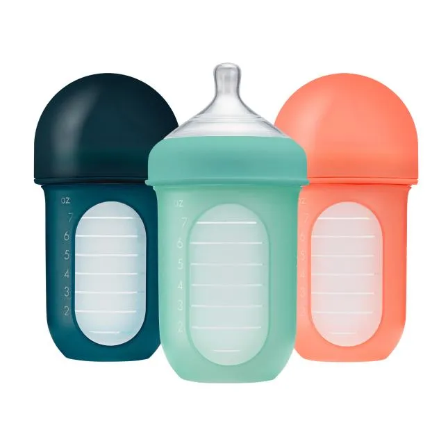 Boon NURSH Reusable Silicone Pouch Bottles - 8oz - Mint (3pk)