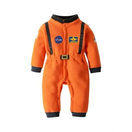 Baby Toddler Boy Astronaut Costume Space Suit Cosplay Party Jumpsuit Halloween Rompers