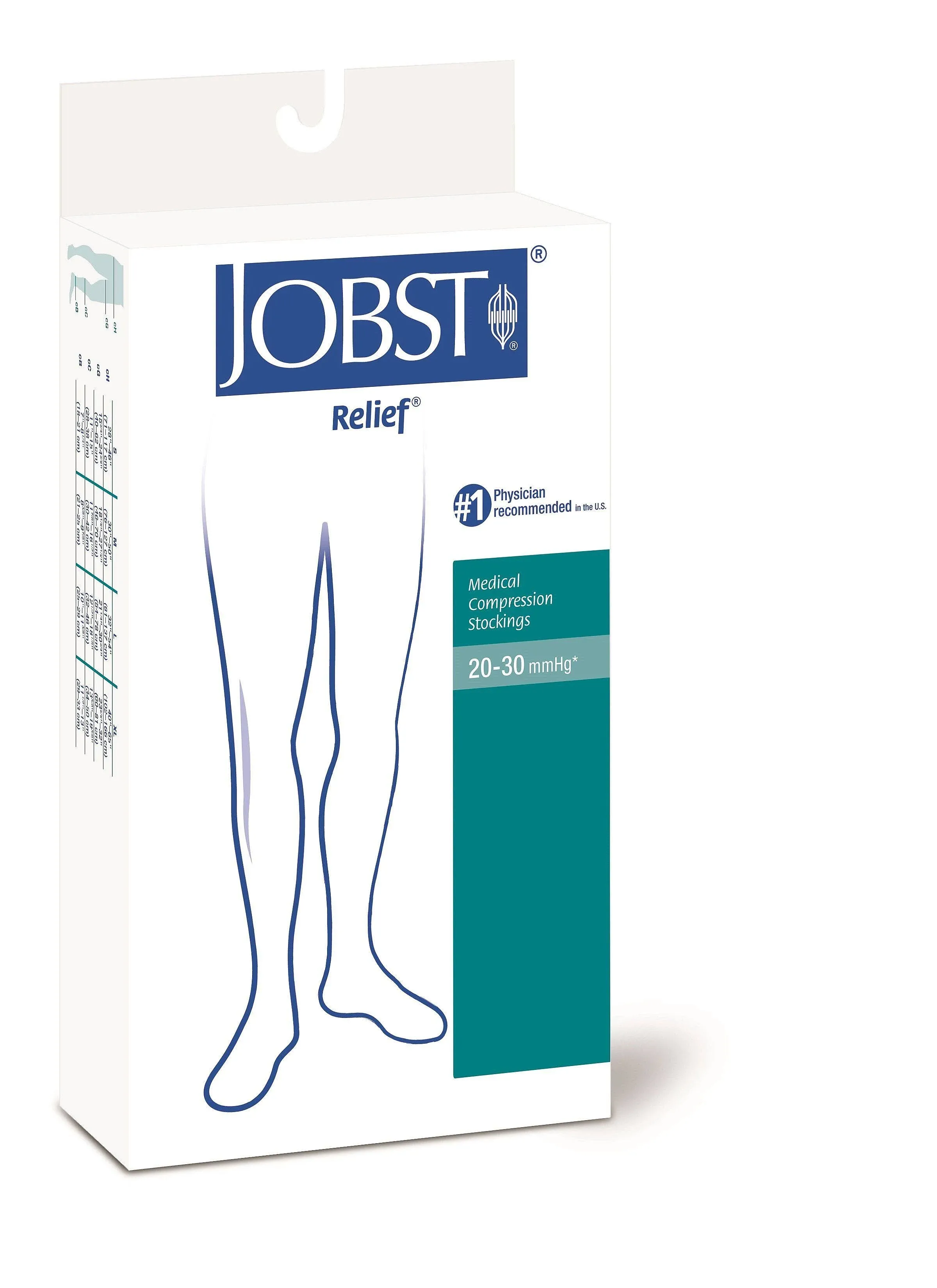 JOBST Relief Knee High Graduated Compression Socks 20-30mmHg - Comfortable Unisex Design - Closed Toe, Beige, Small