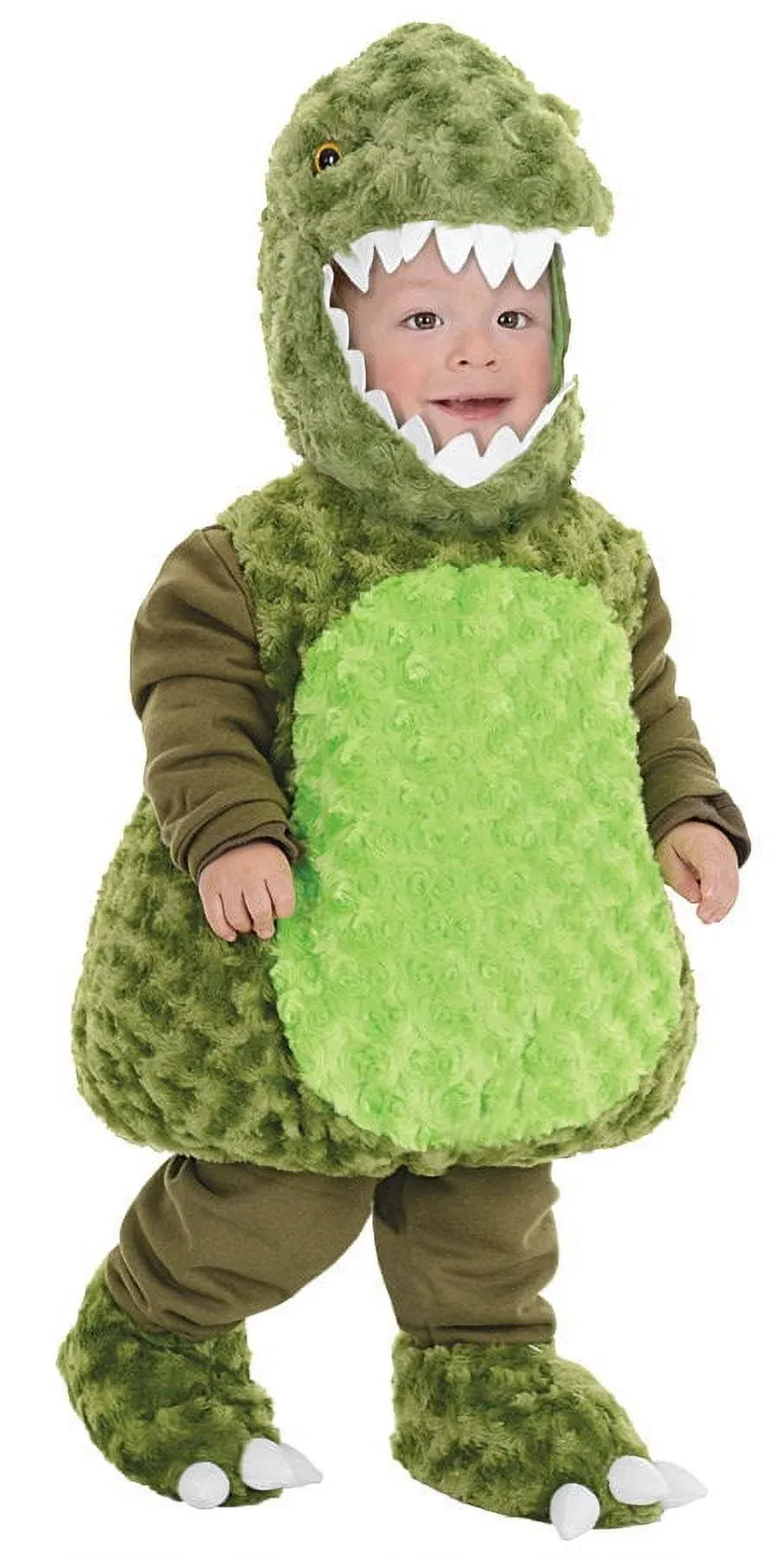 Belly Babies T-Rex Green Dinosaur Plush Child Toddler Costume - 18 - 24 Months