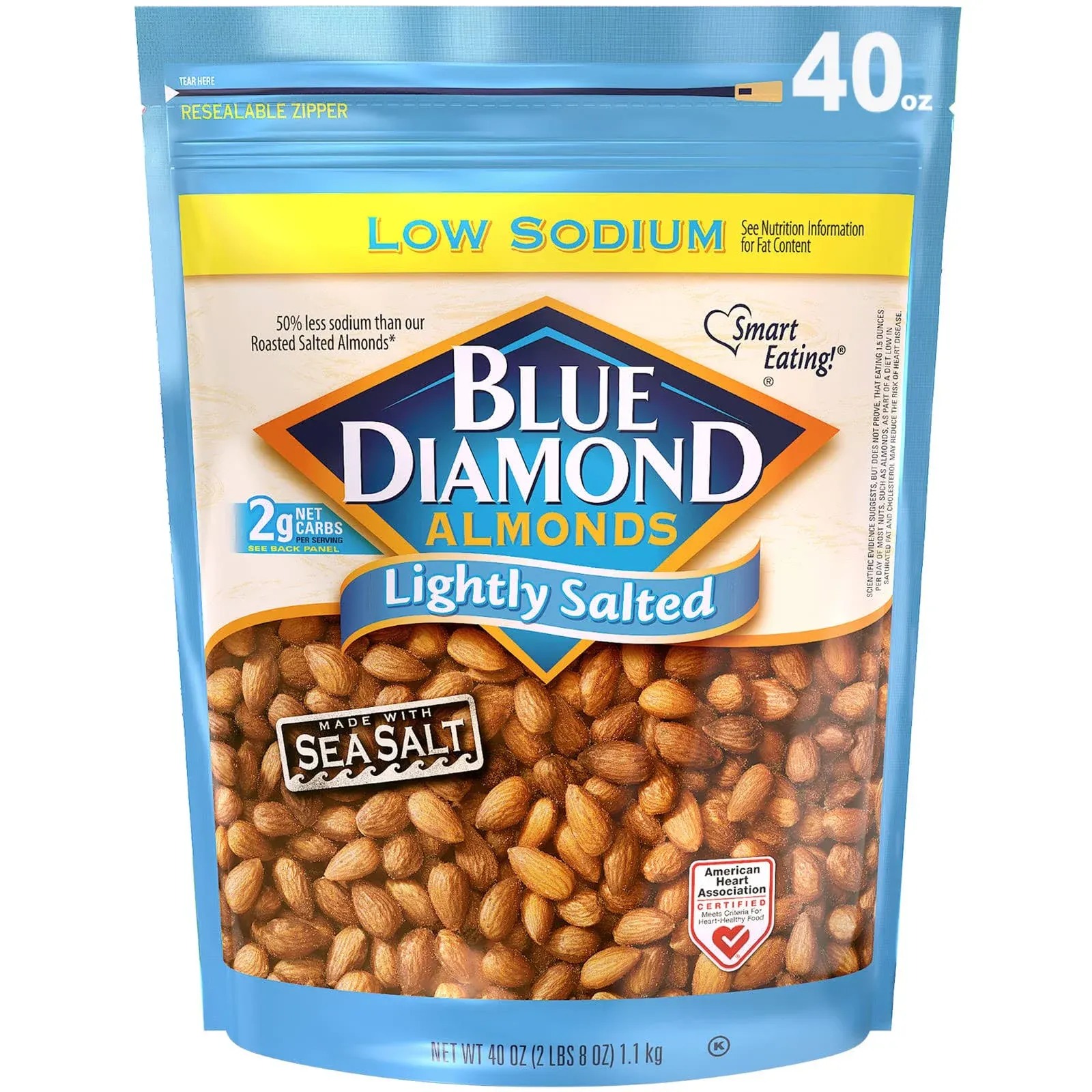 Blue Diamond Almond Lghtly Salted pack of 12