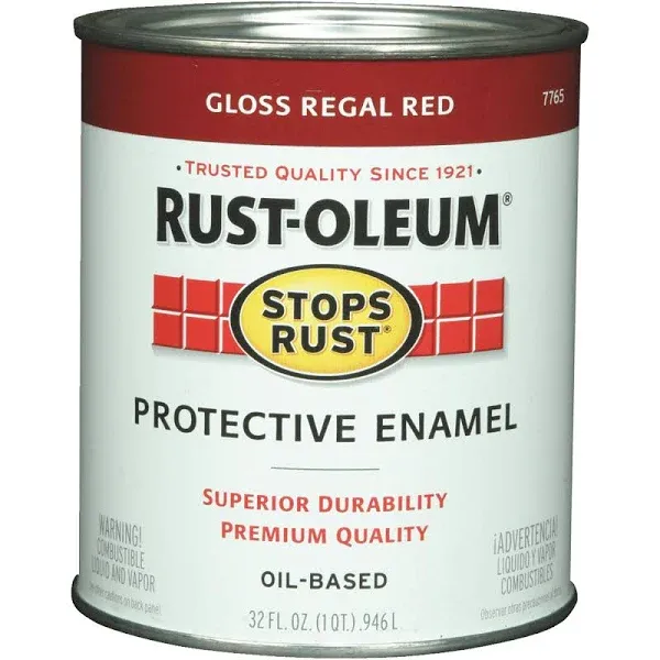 Rust-Oleum Stops Rust Protective Enamel - Gloss Regal Red, 1 qt.