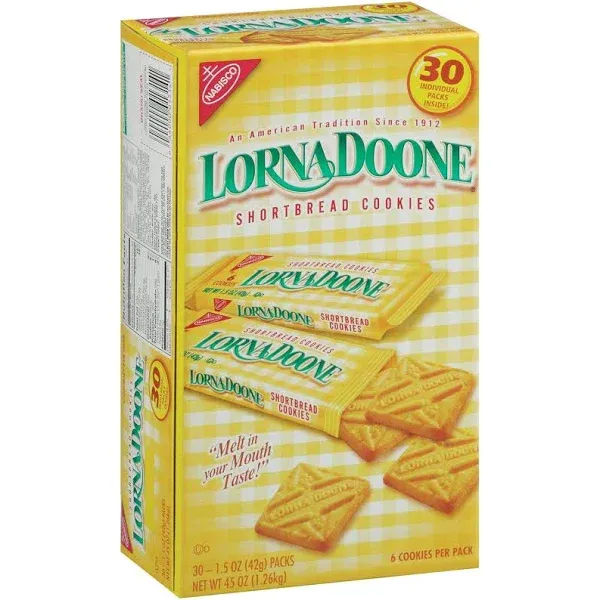 Lorna Doone Shortbread Cookies, 1.5oz Bags, 10 Count