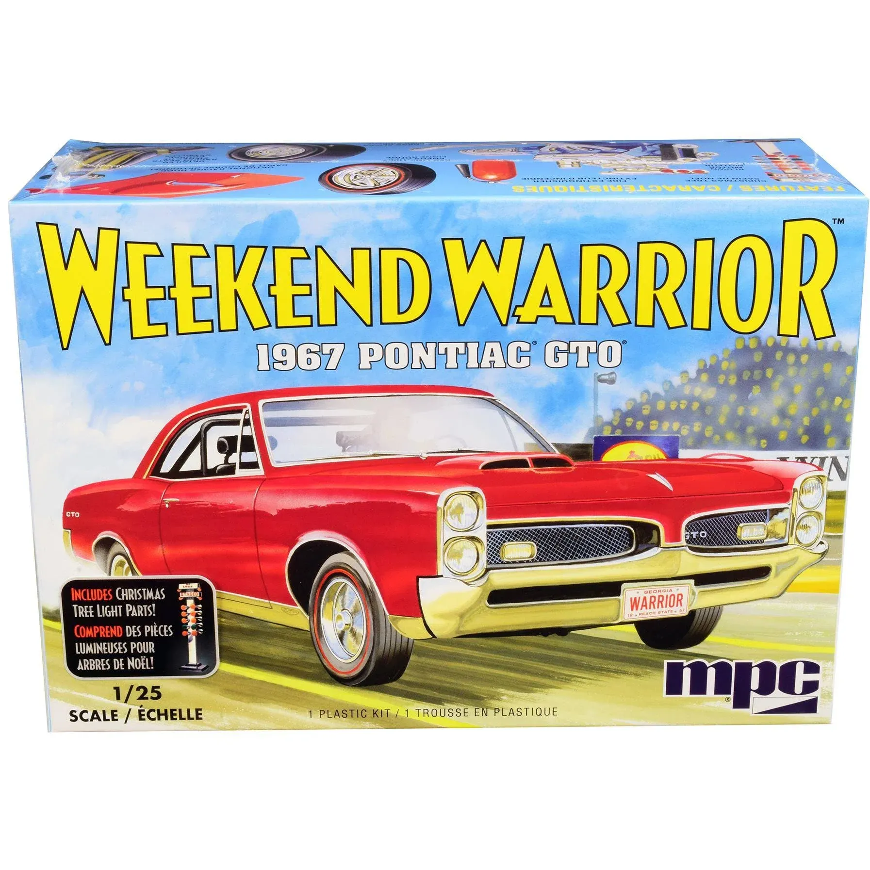 1967 PONTIAC GTO WEEKEND WARRIOR MPC 1:25 SCALE 3-n-1 PLASTIC MODEL CAR  KIT