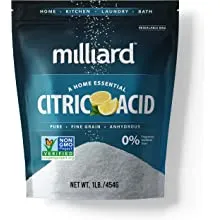 Milliard Citric Acid - 100% Pure Food Grade Non-GMO Project Verified (1 Pound)