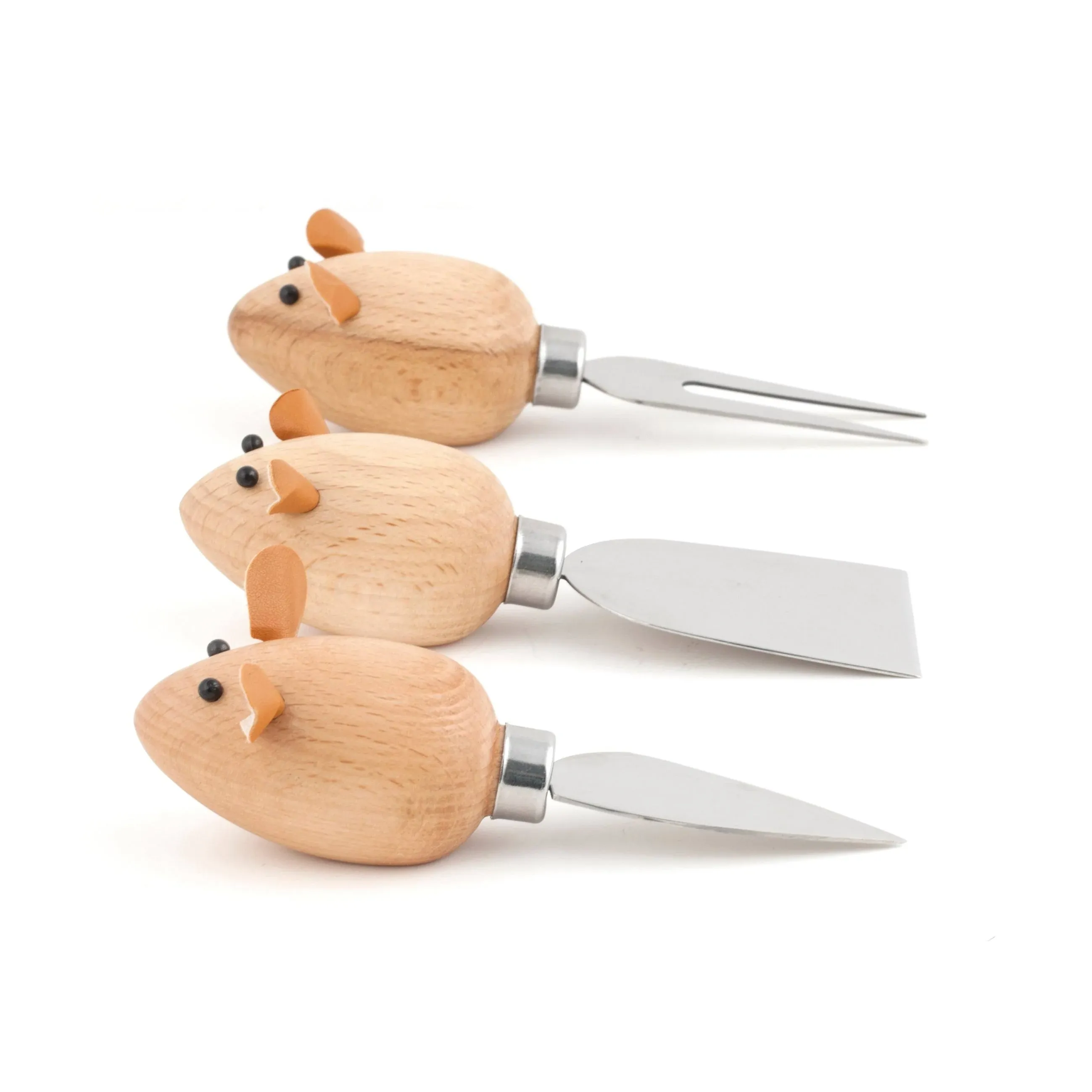 Kikkerland Mouse Cheese Knives Set of 3