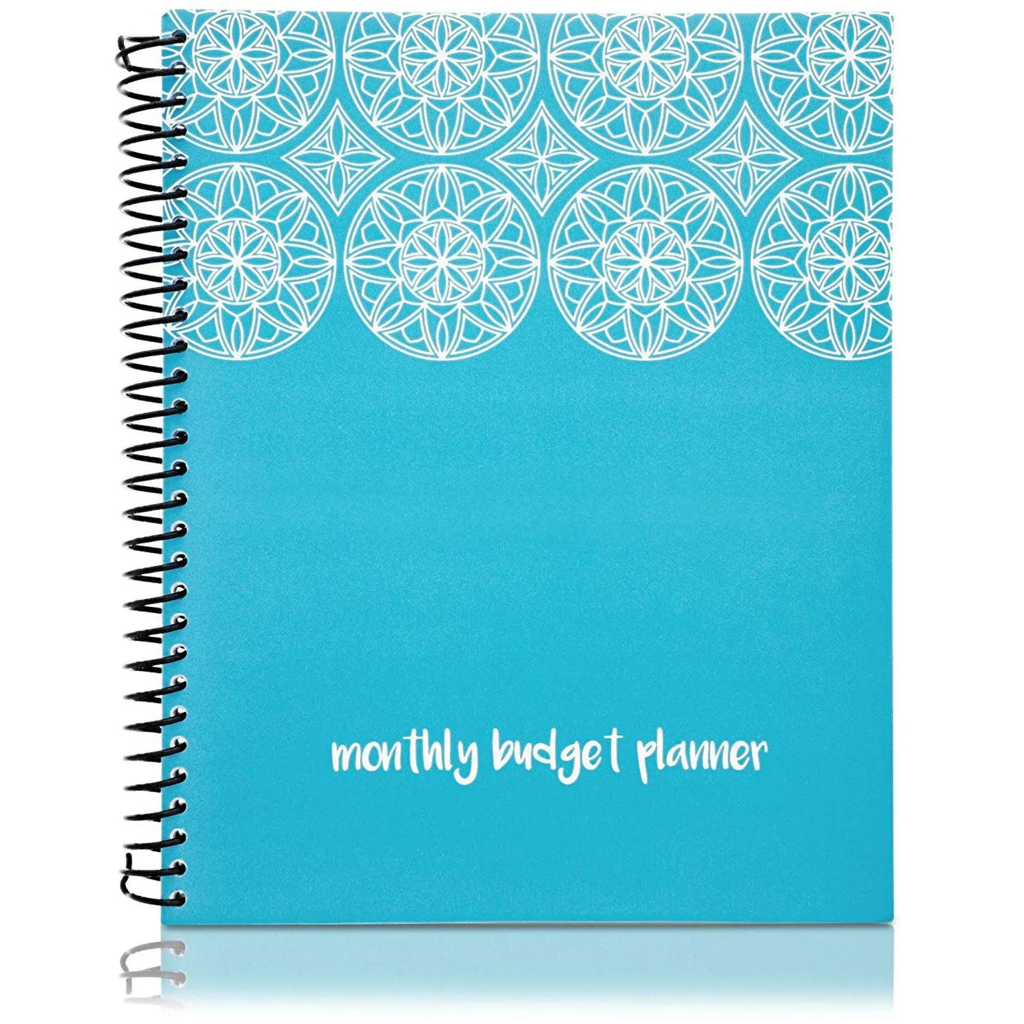 Monthly Budget Planner Organizer with 24 Pockets for Receipts and Bills, Blue