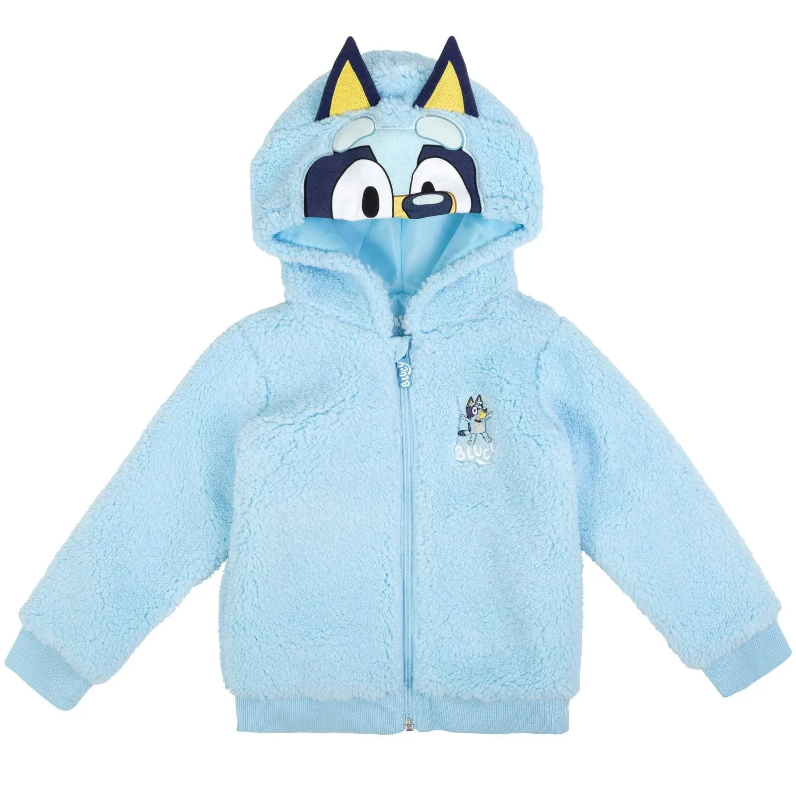 Bluey Bingo Cozy Sherpa Zip Up Cosplay Hoodie Toddler to Little Kid