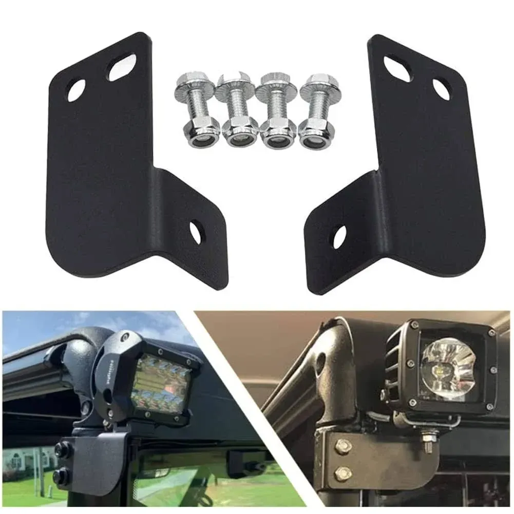 Rear Roof Roll Pro-fit Cage Bar Reverse LED Brackup Light Pod Light Mounting Brackets Fit for 2013-2021 Polaris Ranger Full Size