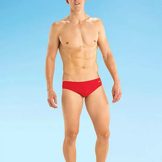 Mens Reliance Maroon Solid Racer - Size: 34 | Dolfin Swimwear