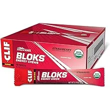 Clif Bloks Energy Chews, Strawberry, During - 18 pack, 2.12 oz packets