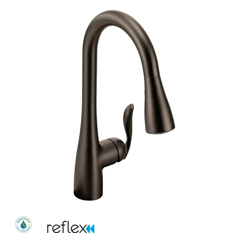 Moen 7594BL Arbor Matte Black One-Handle Pulldown Kitchen Faucet