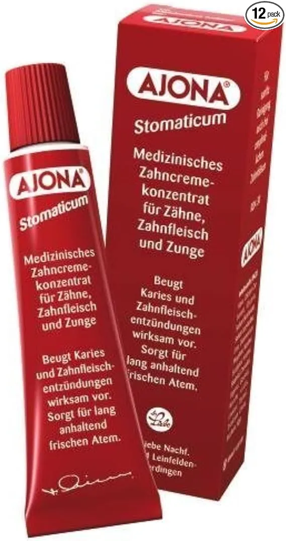 12x Ajona Stomaticum Toothpaste 25ml (12x 25ml) by Ajona