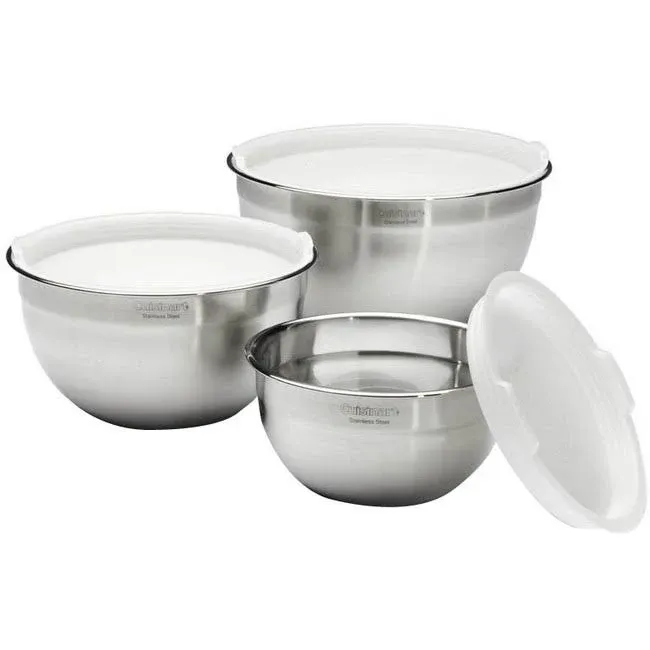 Cuisinart S/S Mixing Bowls with Lids (Set of 3)