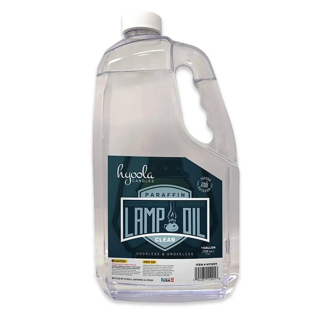 HYOOLA 1-Gallon Liquid Paraffin Lamp Oil - Clear Smokeless Odorless Clean 2 pack