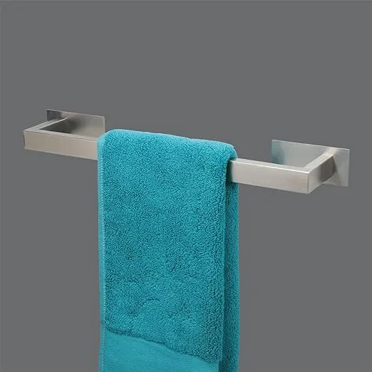 Bathroom Towel Bar Self Adhesive, No Drilling Towel Rack Easy to Install, Hand Towel Holder Made of Premium Stainless Steel Sticky on Hand Towel Hanger for Kitchen, Toilet.(16IN, Brushed)