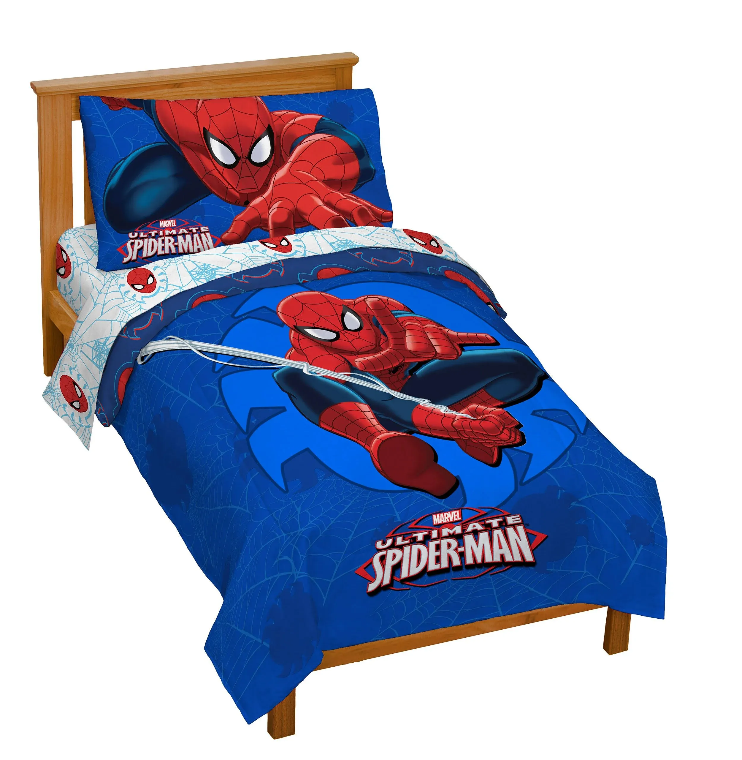 Marvel Super Hero Adventures Go Spidey 4-Piece Toddler Bedding Set