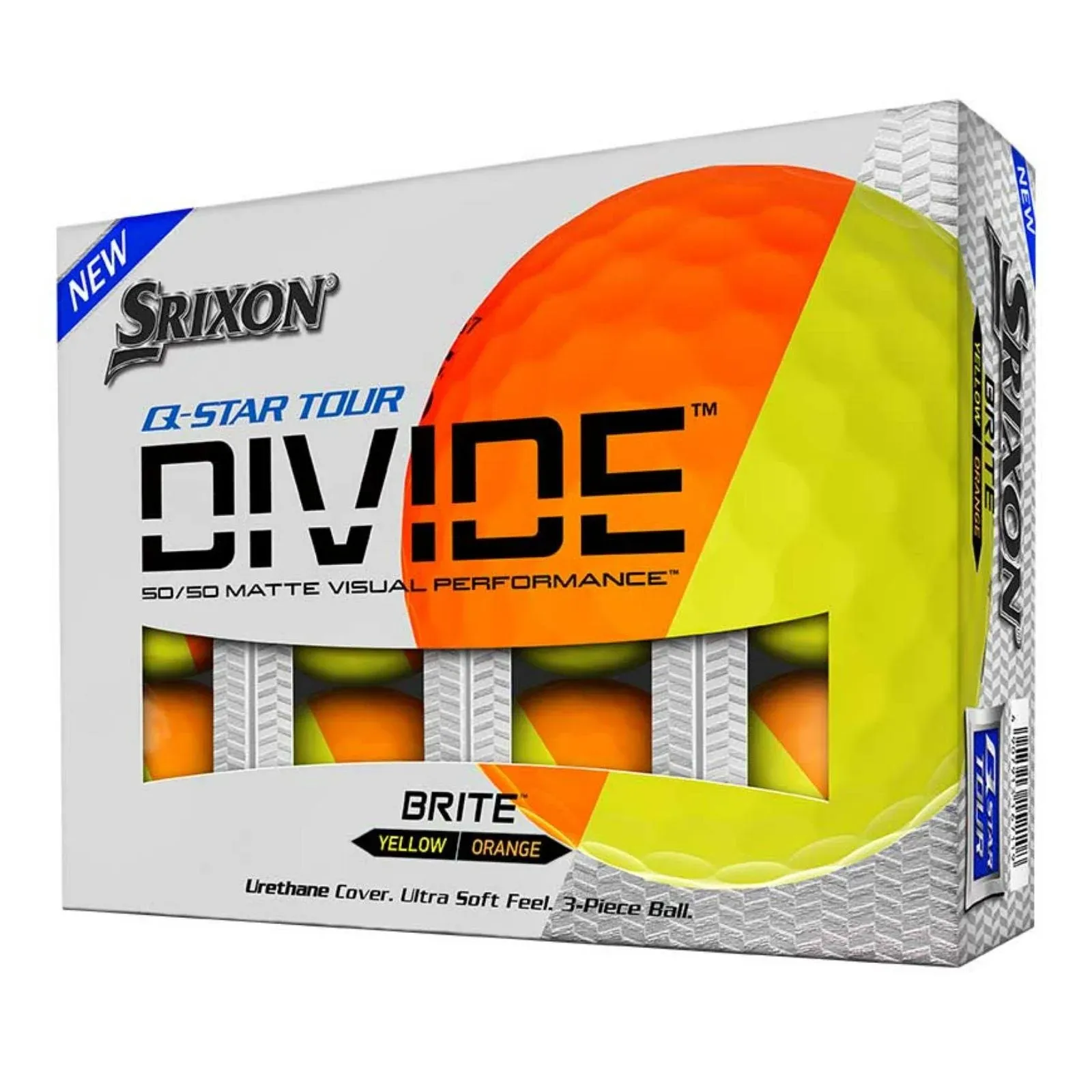 Srixon Q-Star Tour Divide Orange Golf Balls - Dozen