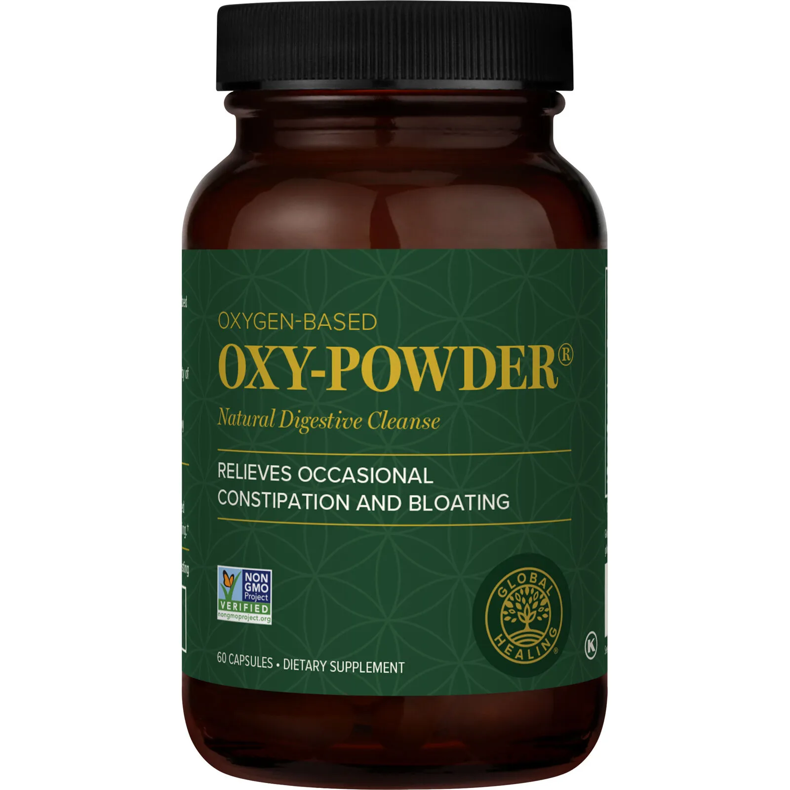 Global Healing Center Oxy-Powder Oxygen Based Safe and Natural Colon Cleanser and Relief from Occasional Constipation (120 Capsules) 