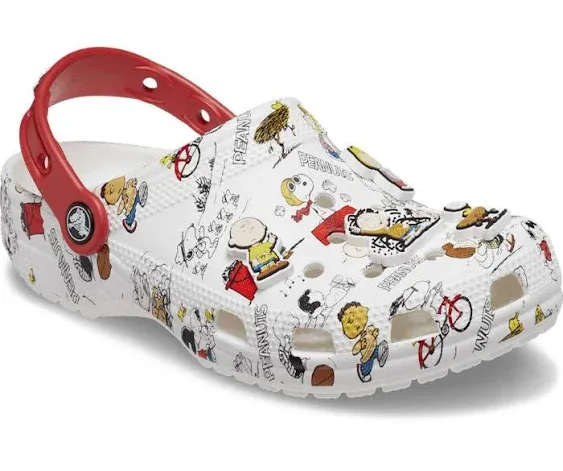 Crocs Sandals PEANUTS CLASSIC CLOG White Multi Size M4|W6,M7|W9-M1<wbr/>0|W12,M11-13