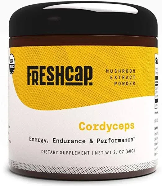 FreshCap Cordyceps Mushroom Supplements - Ayurveda for Energy & Endurance (120 Capsules)